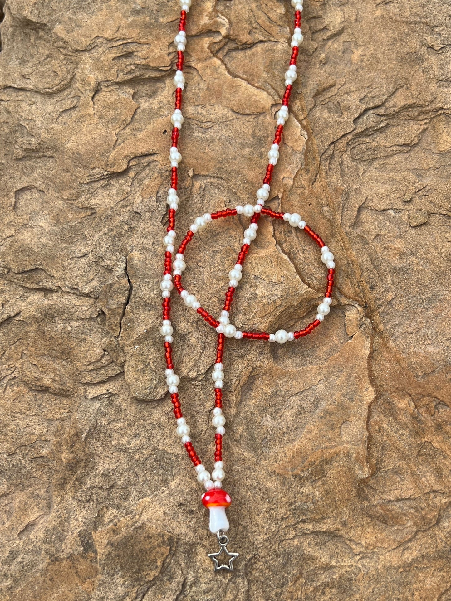 Mushroom Necklace & Bracelet
