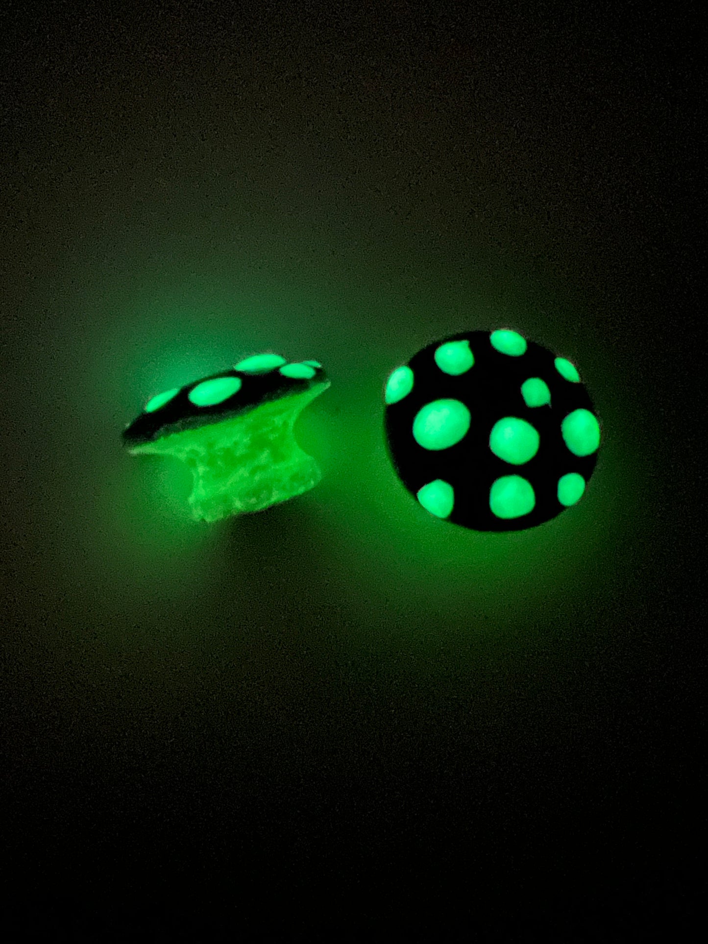 Purple Mushroom Knobs (glow in the dark)