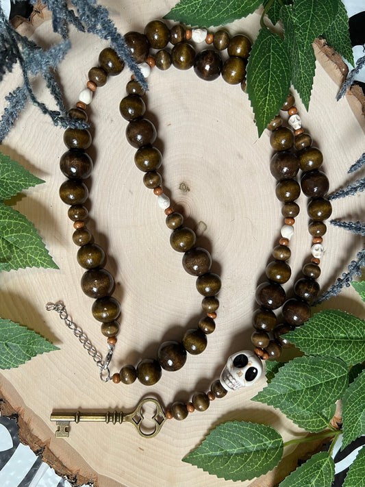 Skull Beaded Necklace