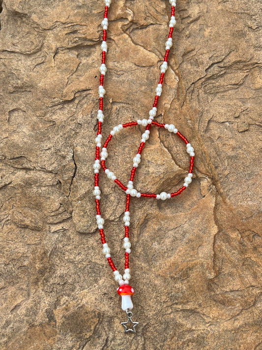 Mushroom Necklace & Bracelet