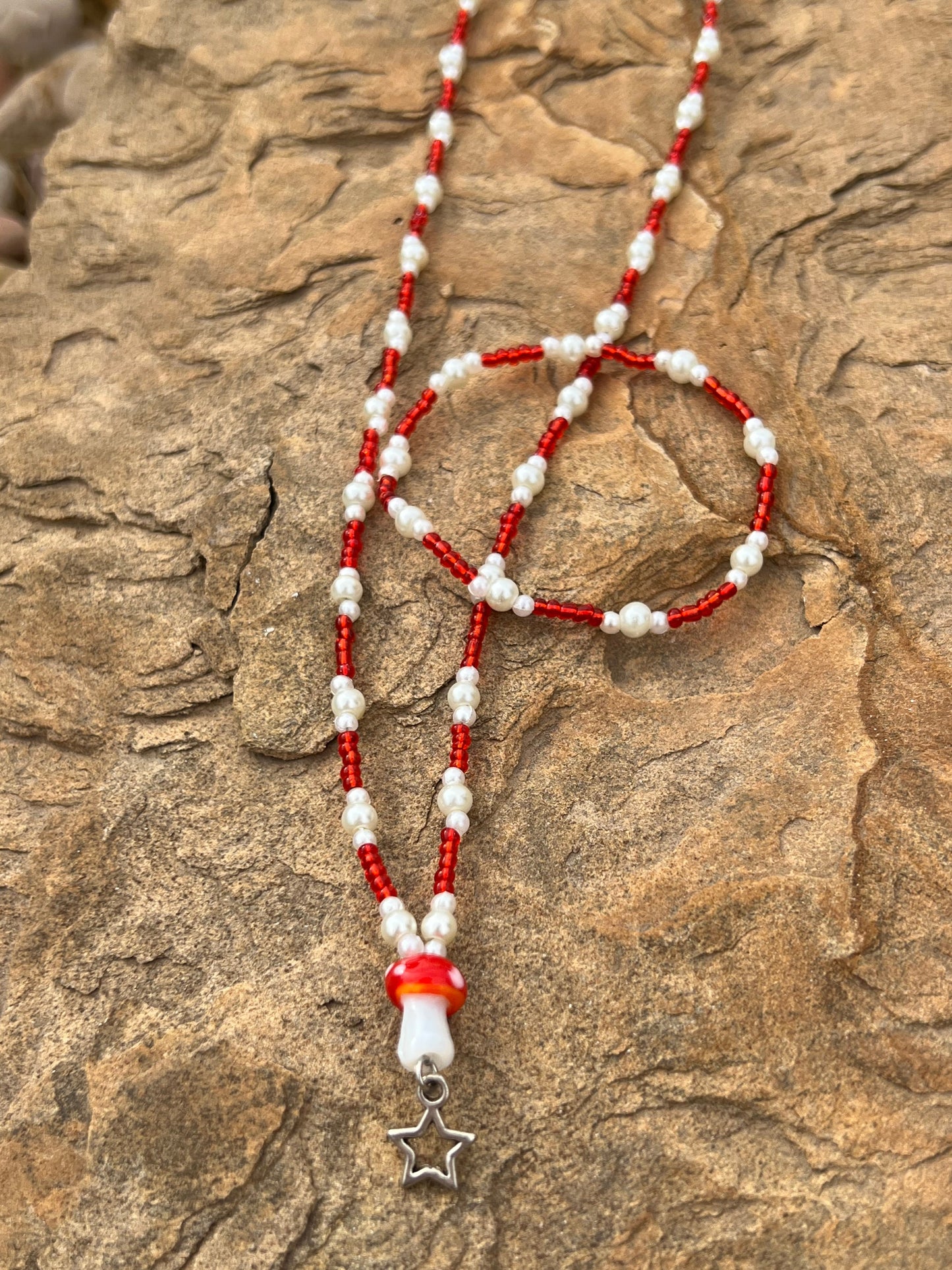 Mushroom Necklace & Bracelet