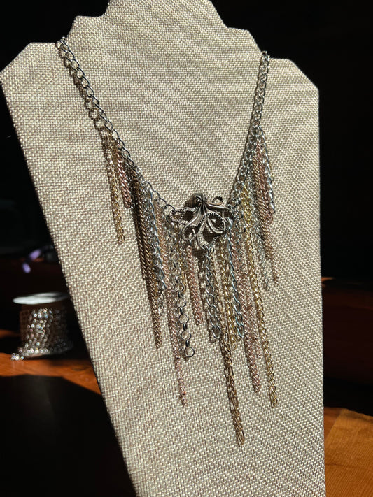 Steampunk Octopus Dangle Necklace